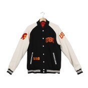 USC Trojans Men's Black/Cardinal Arch Reversible Varsity Jacket